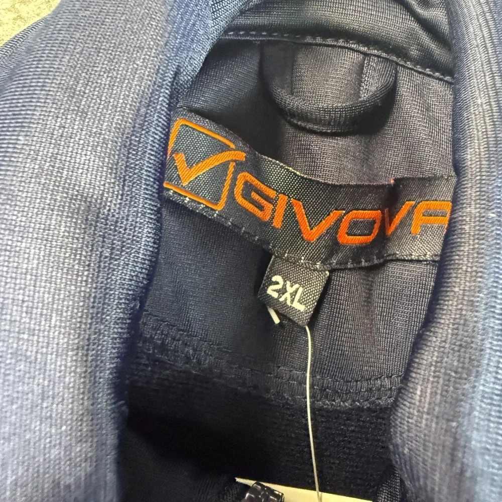 Givova Track Jacket Embroidered Full Zip Hooded Men Size 2XL Lightweight‎ NWT